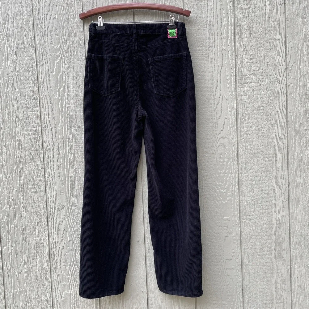 Empyre Tori Corduroy Pants Womens 8 Black‎ High Rise 90s Skate